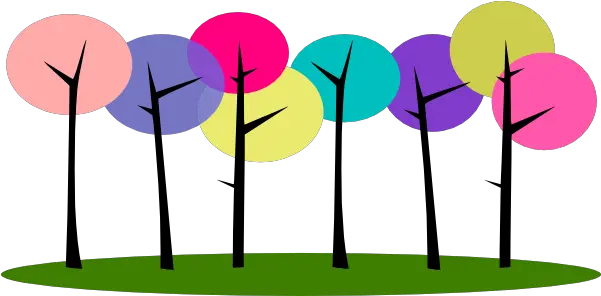 Retro Tree Clipart Clip Art Vintage Trees Colorful Trees Cliparts Png Trees Clipart Png png