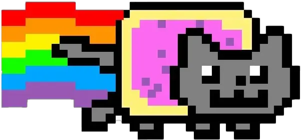 Nyan Cat Png Free Download Grid Easy Pixel Art Nyan Cat Png