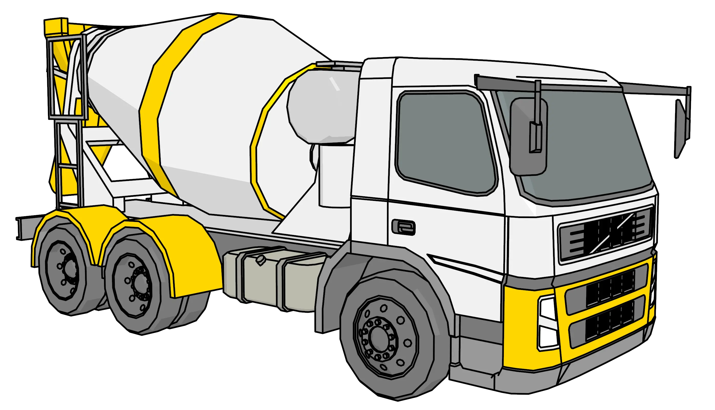 Volvo Fm12 Concrete Truck Png Clipart Truck Volvo Png