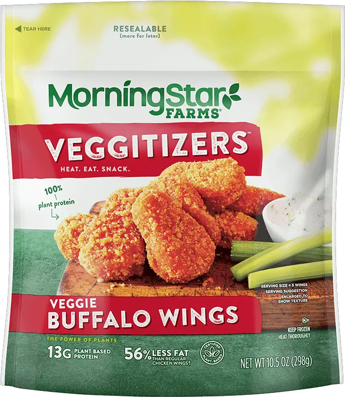 Morningstar Farms Buffalo Veggie Wings Morningstar Farms Veggie Classics Popcorn Png Buffalo Wings Png