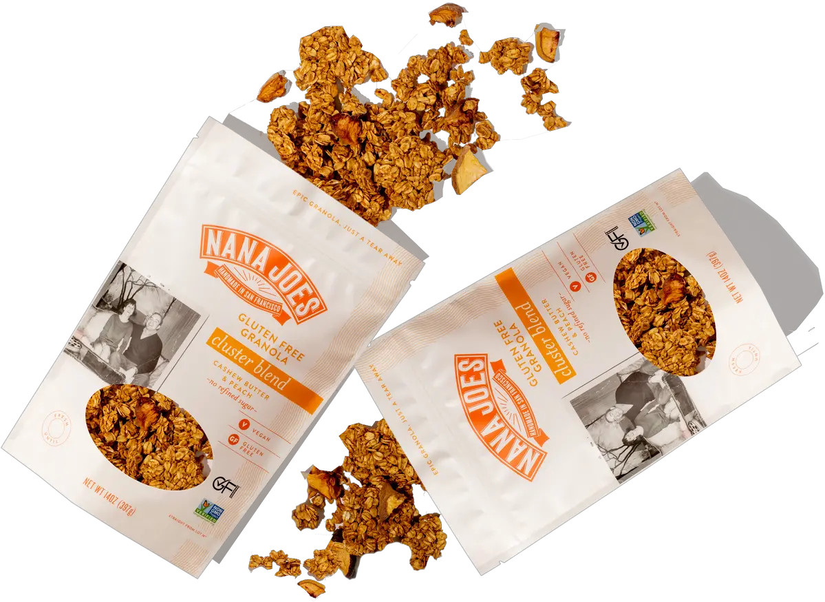 Cluster Blend Cashew Butter U0026 Peach Superfood Png Granola Icon