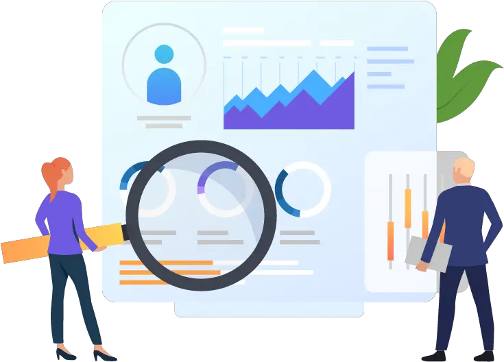 Free Seo Audit People Magnifying Glass Vector Png Keyword Search Icon