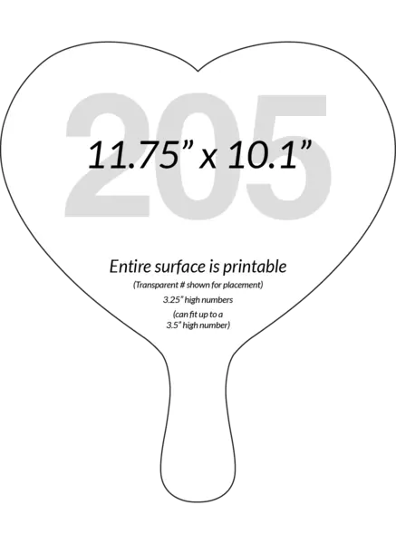 Smaller Heart Shaped Auction Paddle Language Png Heart Shape Transparent