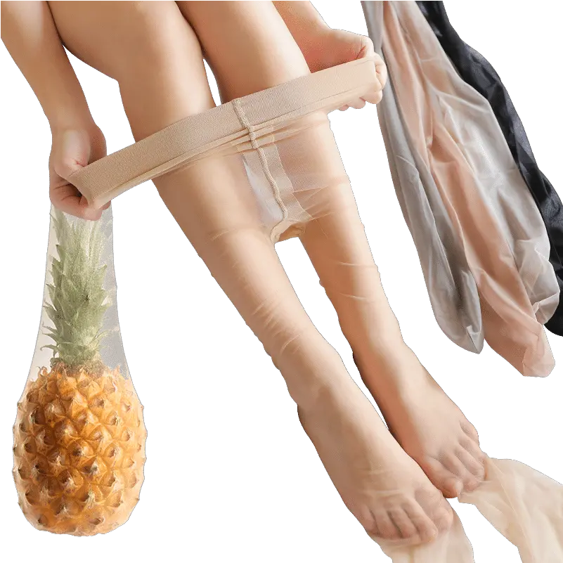 Stockings Children Flesh Colored Longbarreled Antihook Wire Transparent Pantyhose Pineapple Genuine Artifact With Slim Legs Black Xia Tianguang Natural Foods Png Legs Transparent
