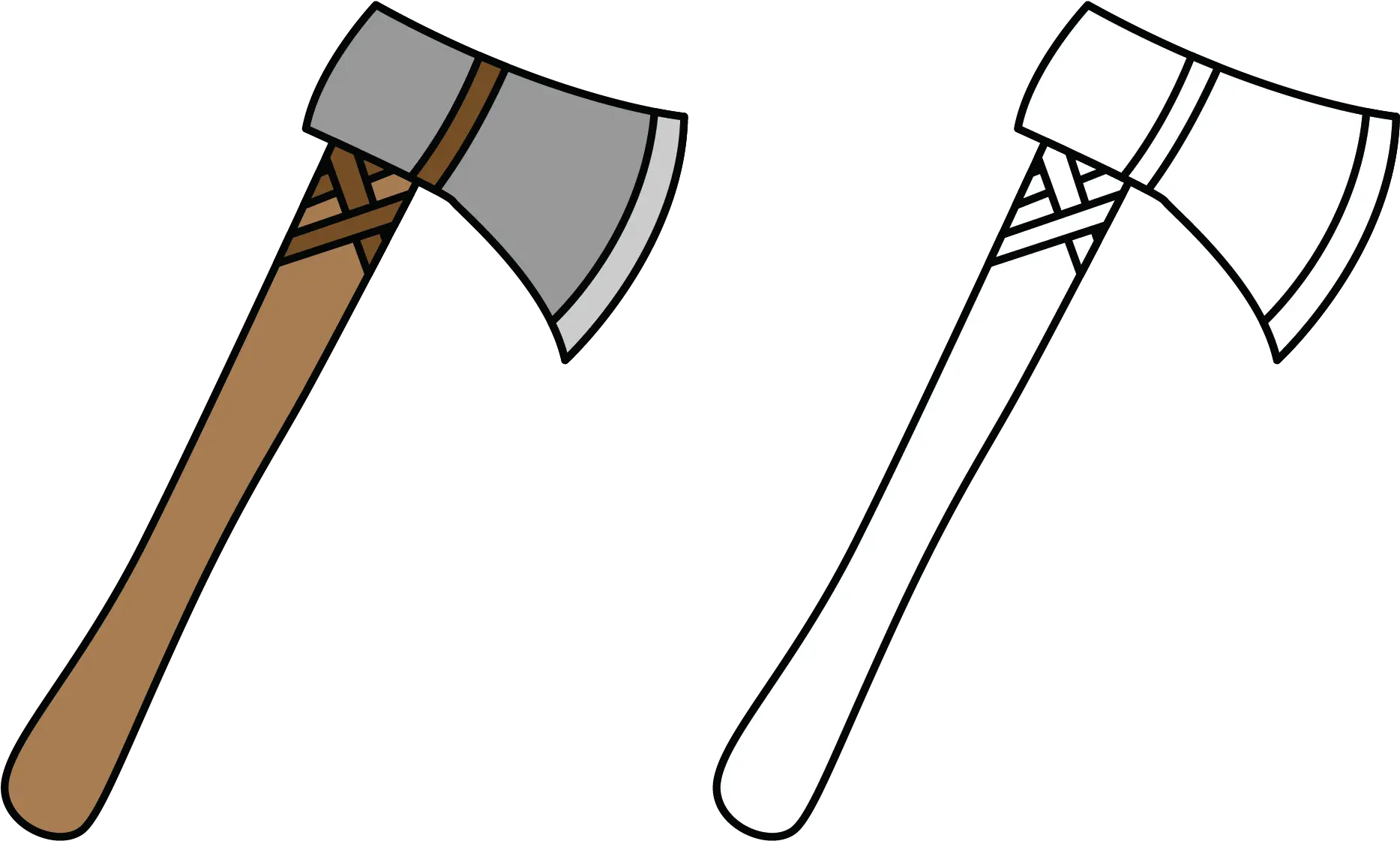 Coloring Axe For Kids Other Small Weapons Png Axe Transparent Background