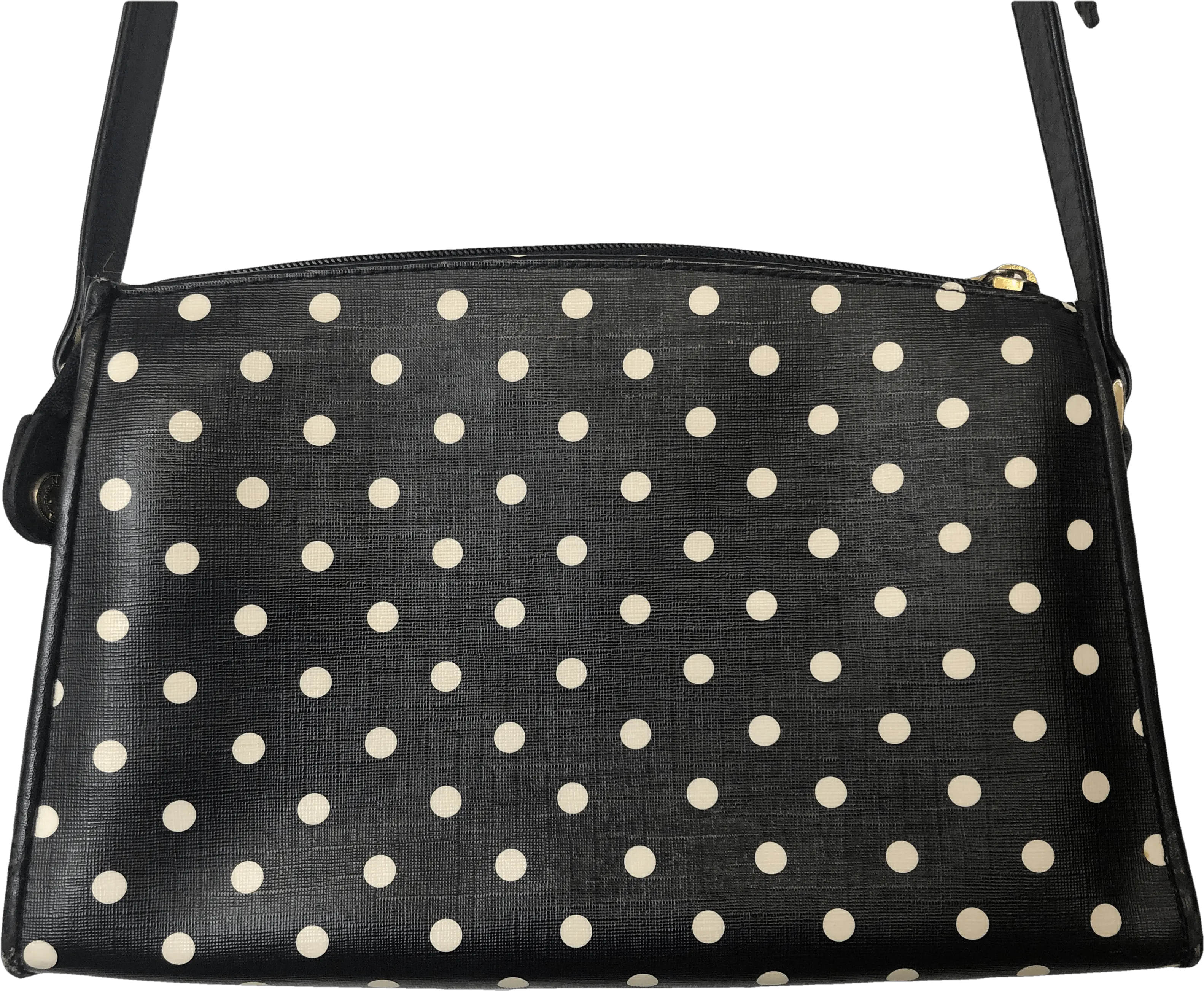 Black And White Polka Dot Crossbody Purse By Liz Claiborne Buffalo Wild Wings Png White Polka Dots Png