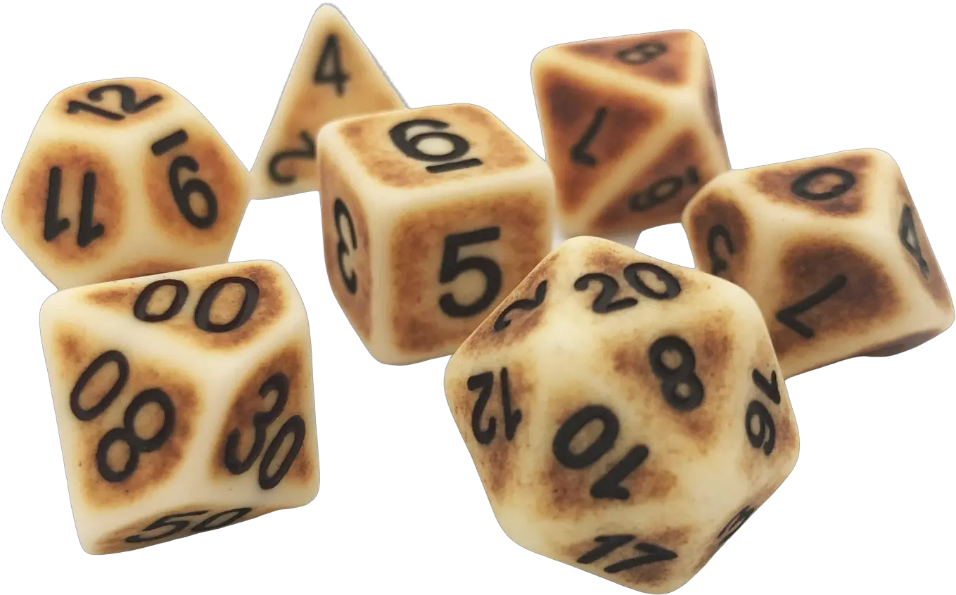 Ancient Bone White Acrylic Dnd Dice Set By D20 Collective Dice Game Png D20 Png