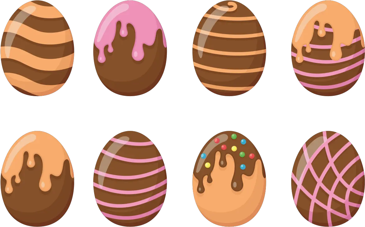 Chocolate Easter Eggs Icons Vector Download Free Vectors Ovos De Pascoa Vetor Png Ovo Png