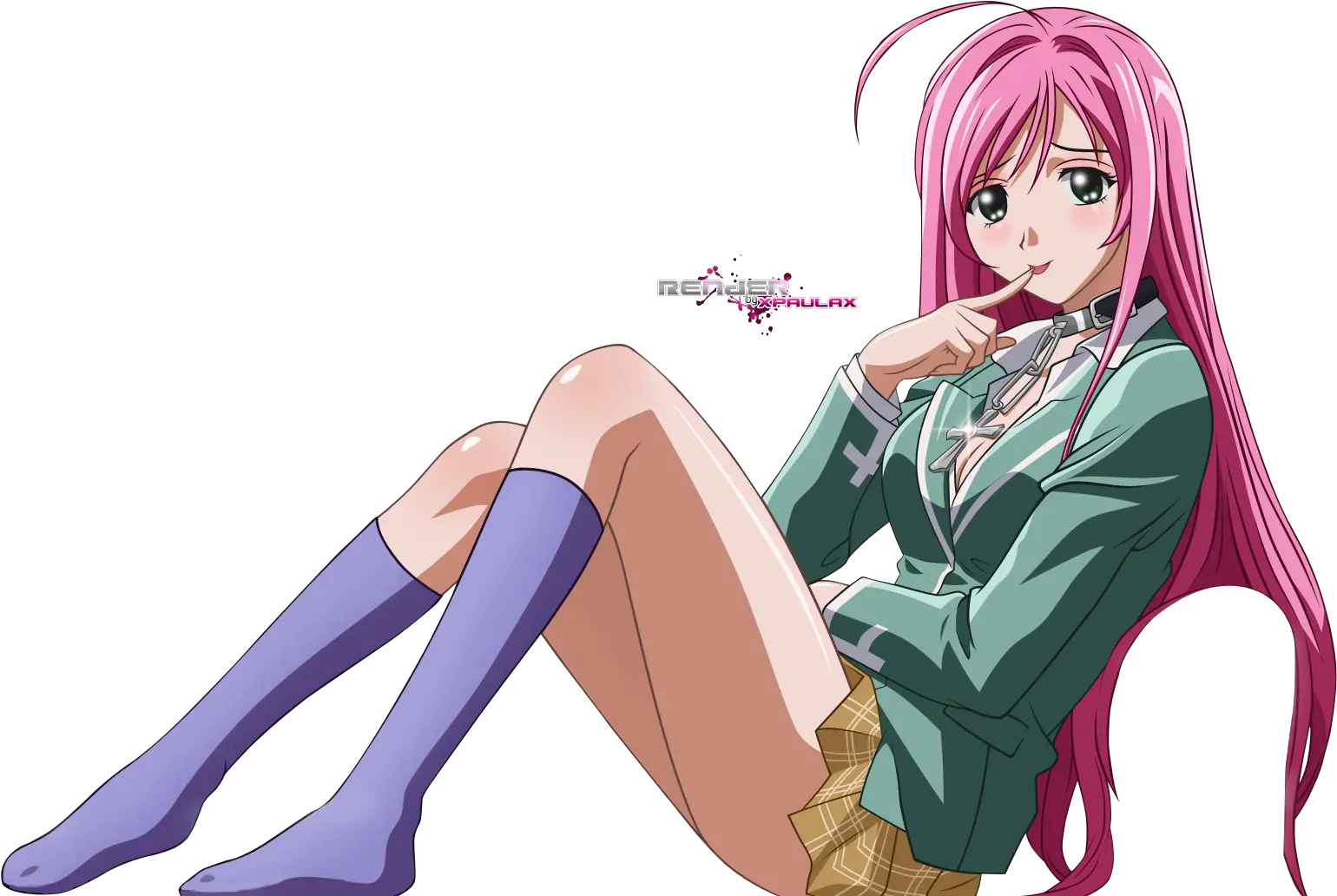 Akashiya Moka Green Eyes Rosariovampire Transparent Cartoon Png Vampire Transparent