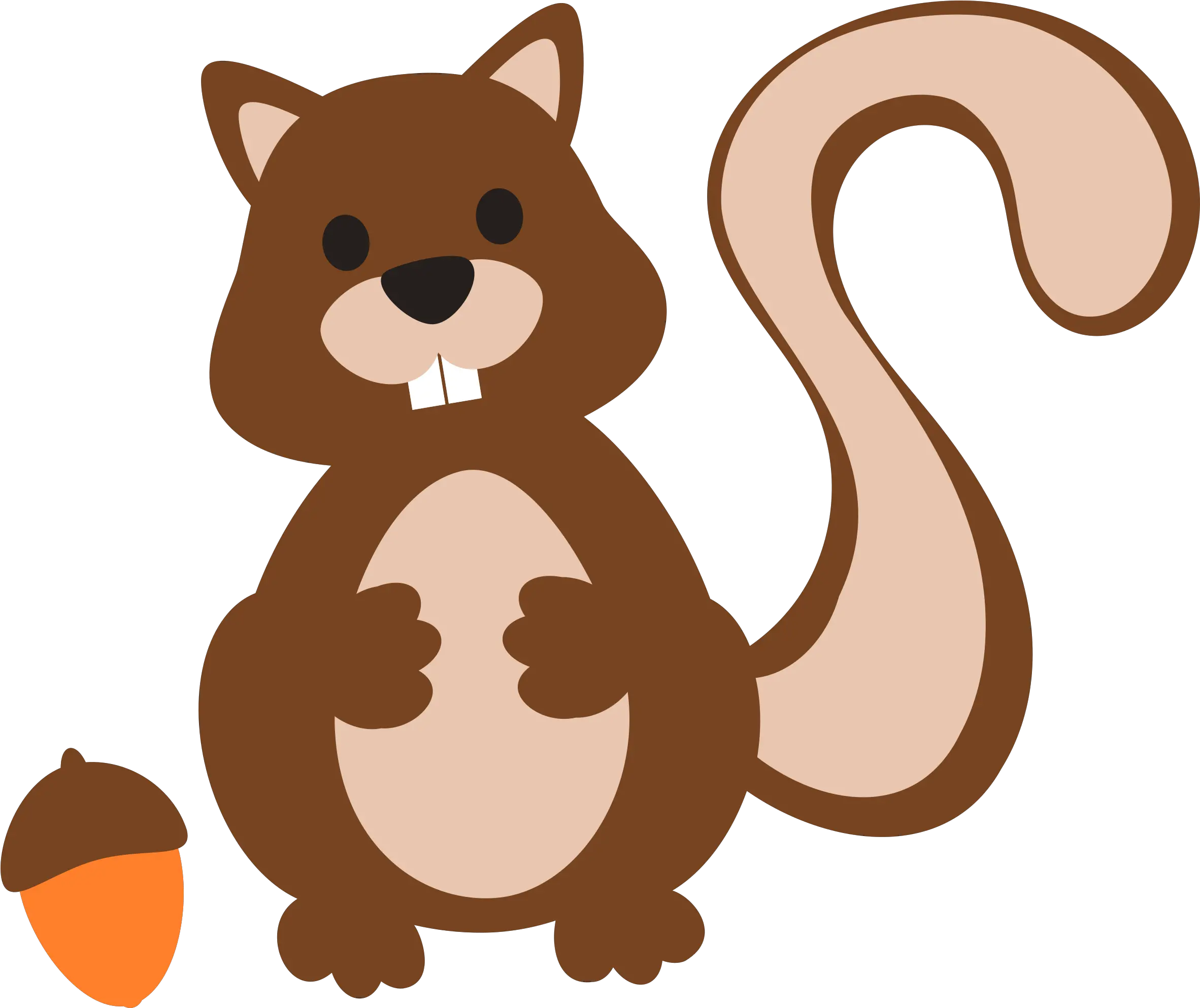 Clipart Squirrel Acorn Silhouette Cartoon High Squirrel And Acorn Clip Art Png Acorn Transparent Background