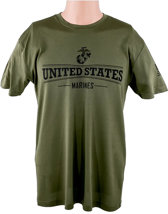 T Shirt Marines Warrior Tek Green Short Sleeve Png Usmc Icon