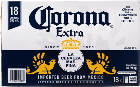 Corona Extra Beer 18pk Corona Case Of Beer Png Corona Beer Logo