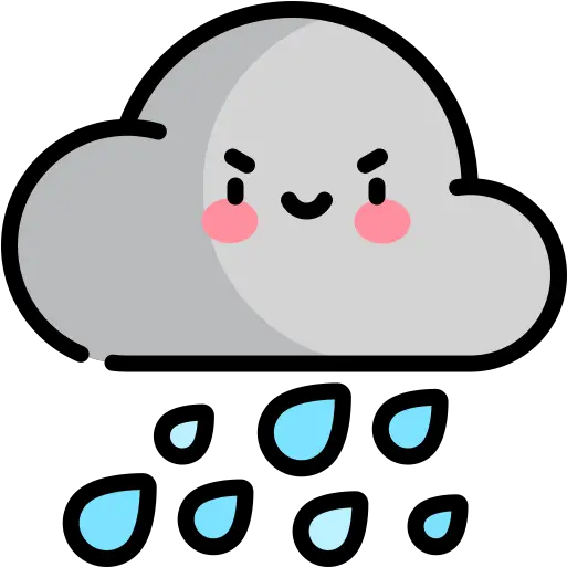 Heavy Rain Free Nature Icons Png Cute Chibi Icon