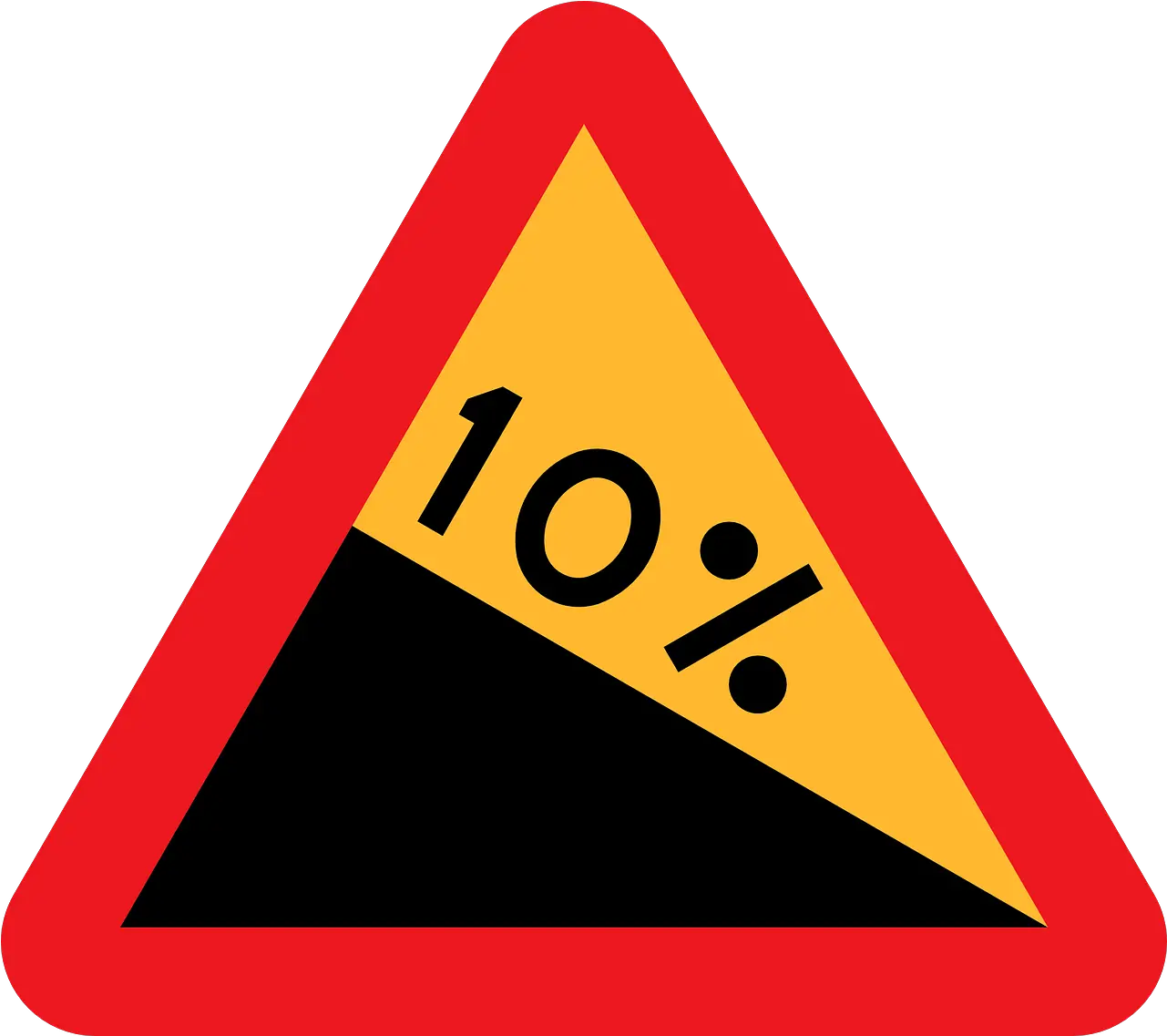 Steep Hill Downwards Roadsign Road Sign Public Warning Road Signs In Greece Png Caution Icon Vector