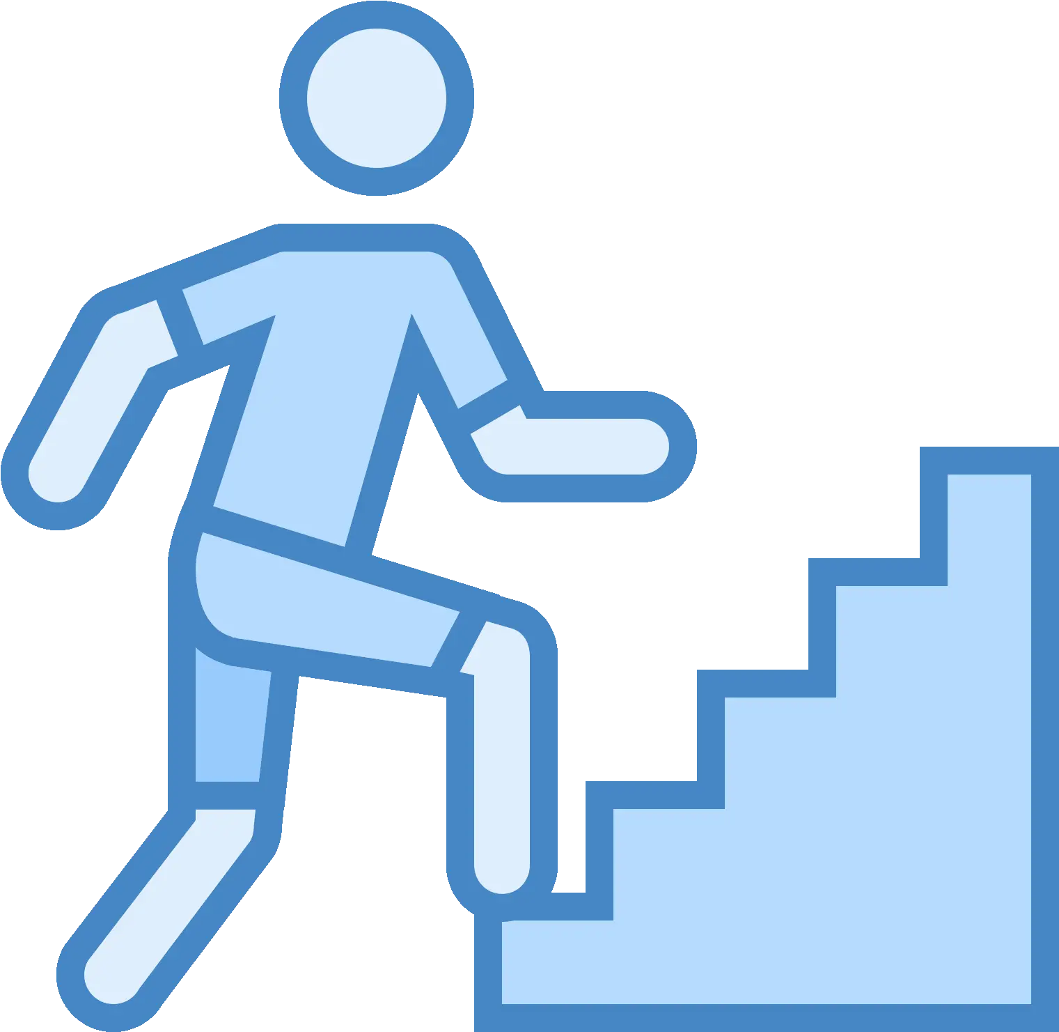 The Icon For Wakeup Hill Stairs Up Icon Blue Png Stairs Icon