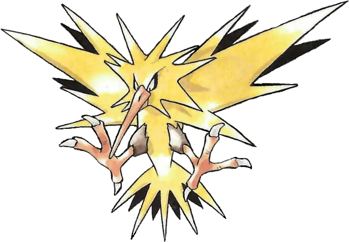 Pin Zapdos Official Artwork Png Pokemon Red Logo