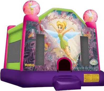 Inflatable Sports Games For Rent New York Clownscom Tinkerbell Bounce House Png Tinkerbell Buddy Icon