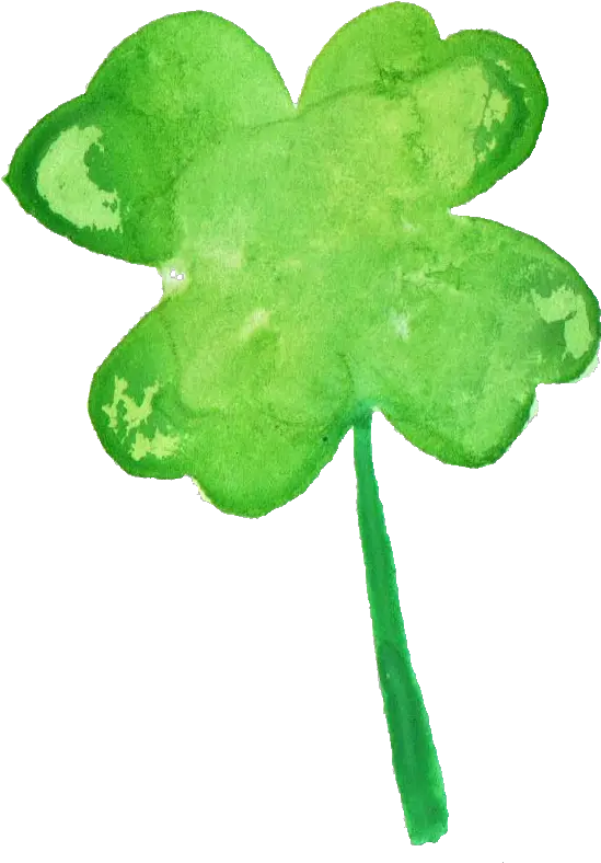 7 Watercolor Clover Transparent Watercolor Four Leaf Clover Png Shamrock Transparent