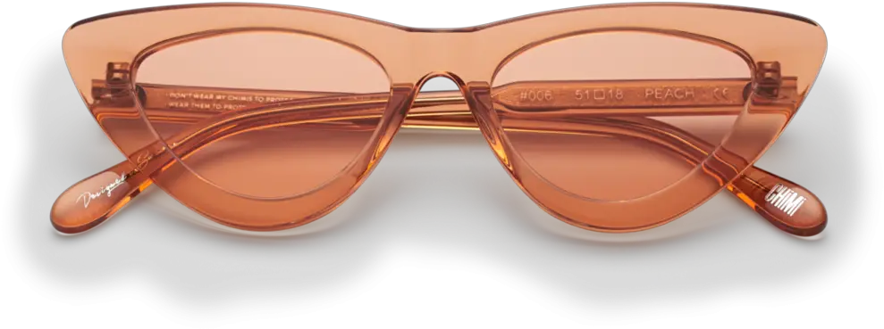 006 Clear Sunglasses In Peach Clear Peach Cat Eye Sunglasses Png Swag Glasses Transparent
