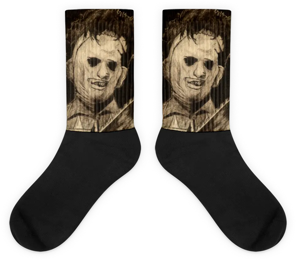 Texas Chainsaw Massacre Leatherface Horror Movie Socks Texas Chainsaw Massacre Socks Png Leatherface Png