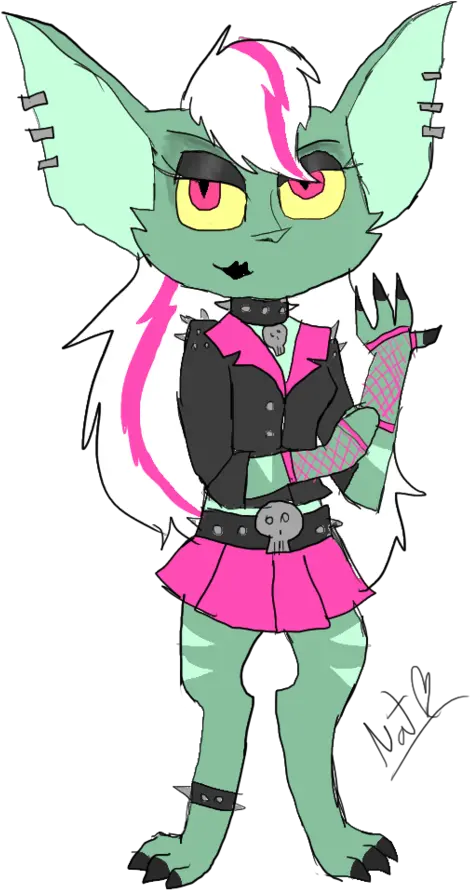 Punk Gremlin Chick By Clip Art Download Stripe Gremlins Fan Art Png Gremlin Png