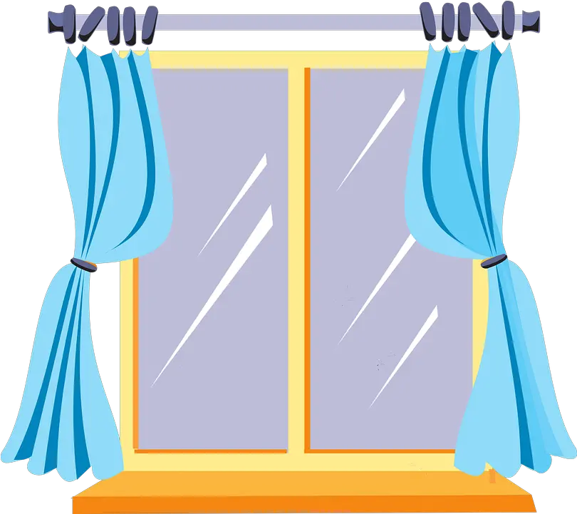 Window Curtains Inside Free Vector Graphic On Pixabay Window Clip Art Png Curtain Png