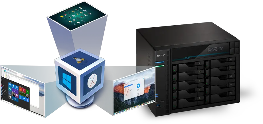Asustor As6510t 10 Bay Lockerstor Nas Techbuy Australia Virtualbox Png Nas Server Icon