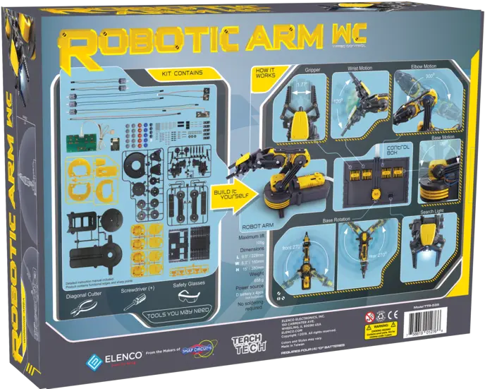 Elenco Robotic Arm Wire Controlled Robotic Arm Edge Kit Png Robotic Arm Png