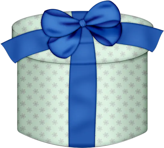 Download White Round Gift Box With Yellow Bow Png Clipart Blue And Silver Gifts Clipart Gift Bow Png