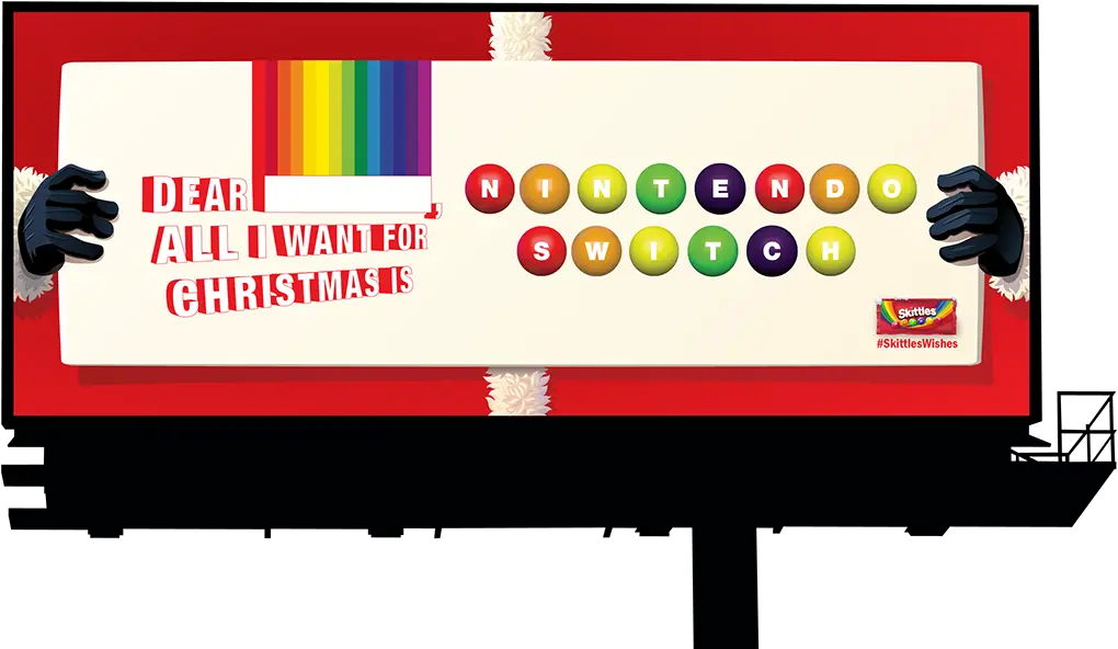 I Got You Skittles Skittles Christmas Campaign Aus On Skittle Ads On Billboard Png Skittles Logo