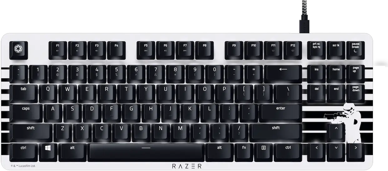 Razer Announces Star Wars Themed Gaming Gear Ign Razer Blackwidow Lite Stormtrooper Edition Png Razer Keyboard Png