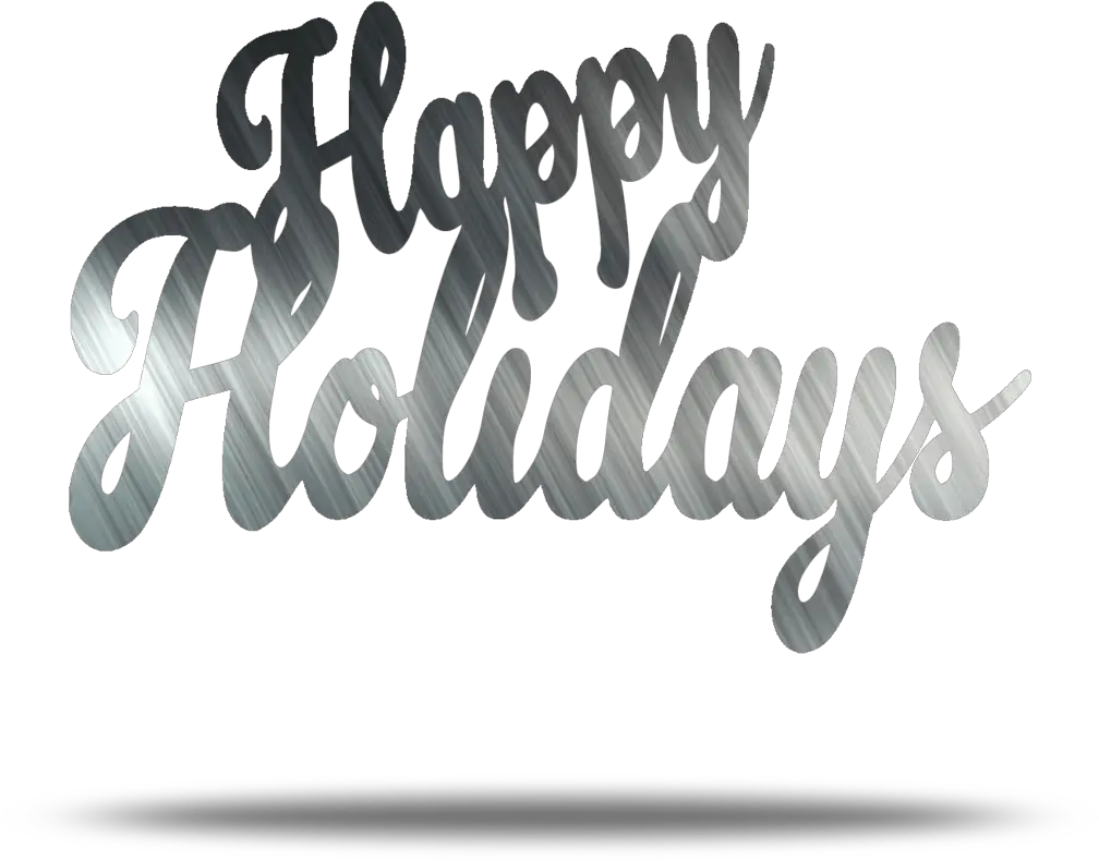 Happy Holidays Text Metal Wall Art U2013 Lakewood Calligraphy Png Happy Holidays Png