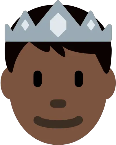 Prince Dark Skin Tone Emoji Cara De Un Principe En Dibujo Png Prince Twitter Icon