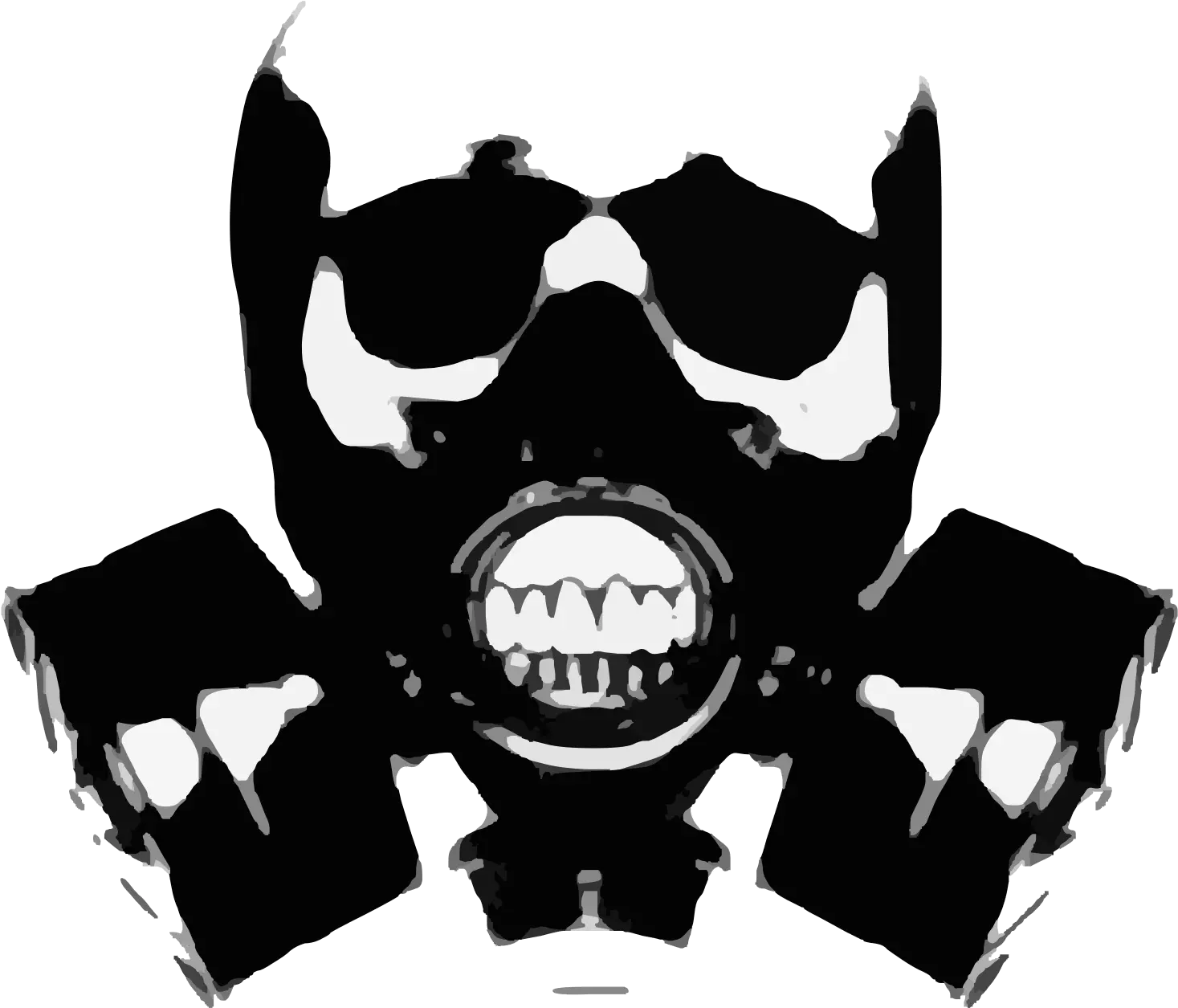 Skull Gas Mask Bones Svg Vector Clip Punk Gas Mask Stencil Art Png Gas Mask Logo