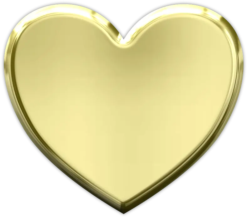 Heart Metallic Valentine Gold Heart Png Metal Png