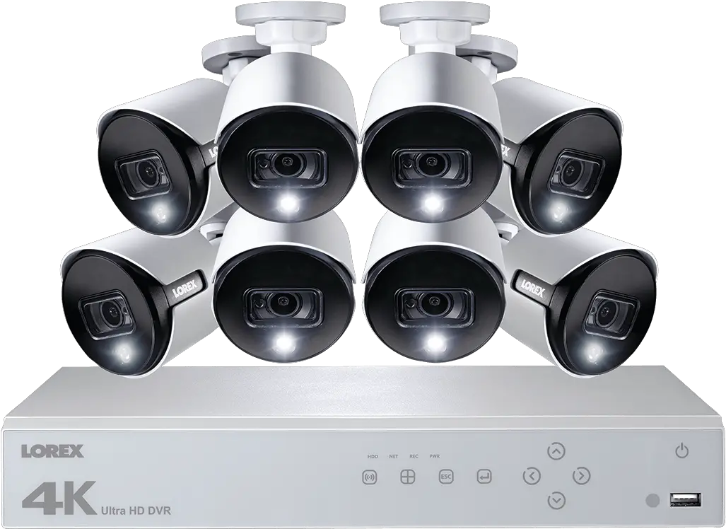 4k Ultra Hd 8 Channel Security System With Active Dvr Camera Security System Lorex 4k Png Cr 8 Icon Alarm