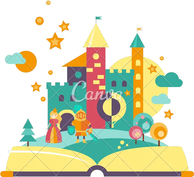 Fairytale Open Book Vector Png Book Imagination Clipart Imagination Png