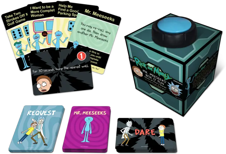 Rick And Morty Mr Meeseeksu0027 Box Ou0027 Fun Dice Dares Rick And Morty Mr Meeseeks Box O Fun Png Mr Meeseeks Png