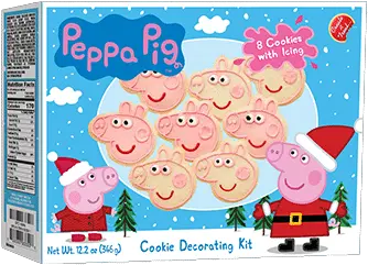 Decorate Your Own Peppa Pig Cookie Kit 8ct Create A Treat Peppa Pig Christmas Cookies Png Peppa Pig Png