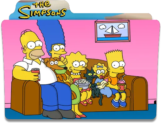 The Simpsons Watching Tv Folder Folders Free Icon Icon Simpson Folder Icon Png Bart Simpson Icon