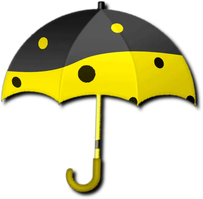 Monica Michielin Alphabets Yellow And Black Polka Dots Girly Png Yellow Umbrella Icon