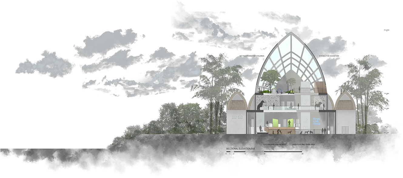 A Dogtion Shelter On Behance Arch Png Tree Elevation Png
