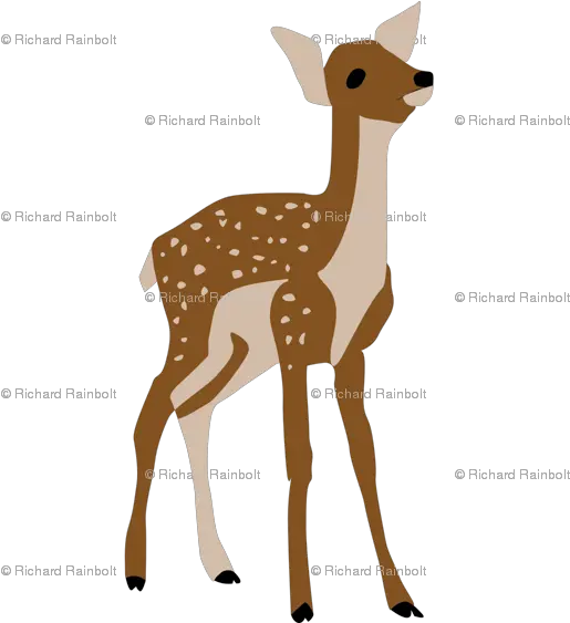 Download Deer Fabric Baby Deer Decal 15x15 Custom Fabric Roe Deer Png Baby Deer Png