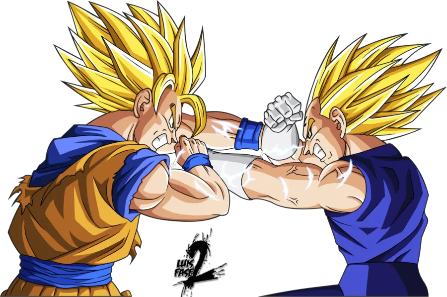 Goku E Vegeta Png Transparent Images Vegeta And Goku Fighting Vegeta Transparent