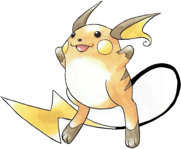 Raichu From The Official Artwork Set Raichu Ken Sugimori Png Raichu Png