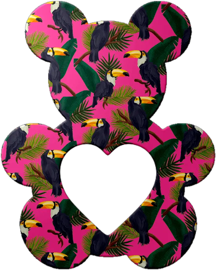 Monica Michielin Alphabets Toucan Alphabet Pink Background Girly Png Mouse Ears Icon