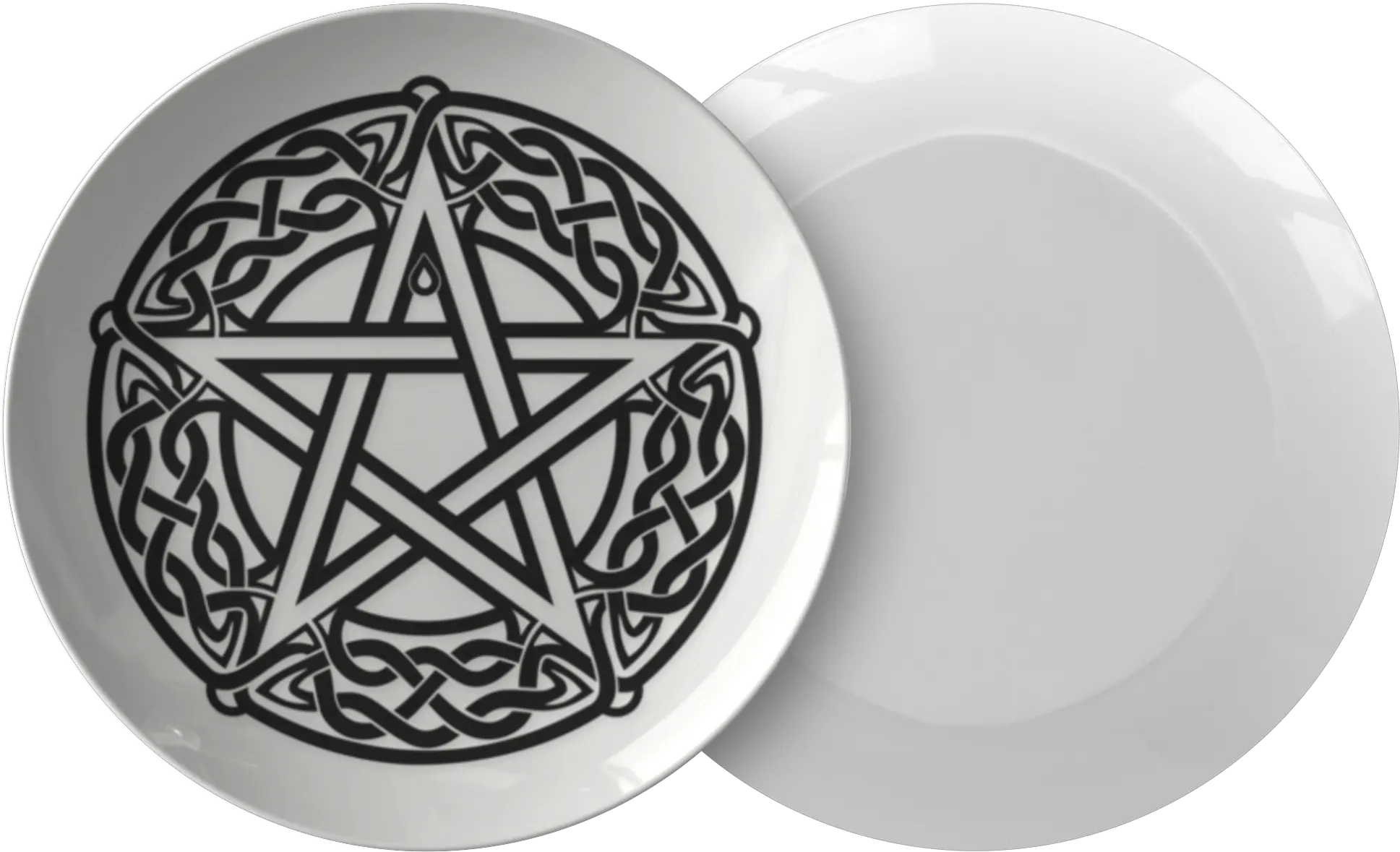 Download Wicca Pentacle Plate Celtic Pentagram Png Image Circle Tattoo On Chest For Men Pentacle Png