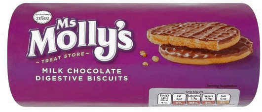 Ms Mollyu0027s Chocolate Digestives Biscuits 300g Rrp Clearance Xl 59p Or 2 For 1 Chocolate Digestives Png Biscuit Transparent