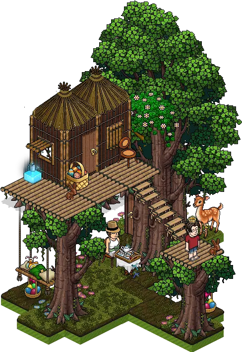 Easter Treehouse Bundle Jungle Habbo Png Treehouse Png