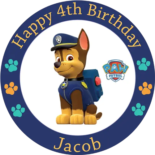 Paw Patrol Chase Paw Patrol Cake Topper Png Paw Patrol Chase Png